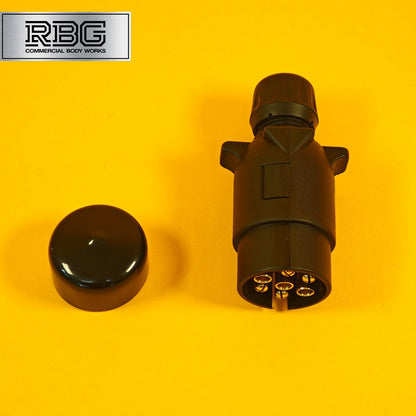 Plastic Plug & Cover SET 12N Type 7 Pin for Towing Trailer Caravan Horsebox PVC