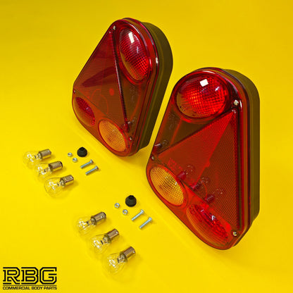 Rear Combination Lamp PAIR LEFT & RIGHT Radex Light Trailer Caravan 5 Function