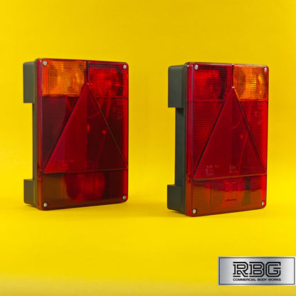 Rear Combination Light PAIR LEFT & RIGHT Rectangular Lamp Radex 6800 For Trailer
