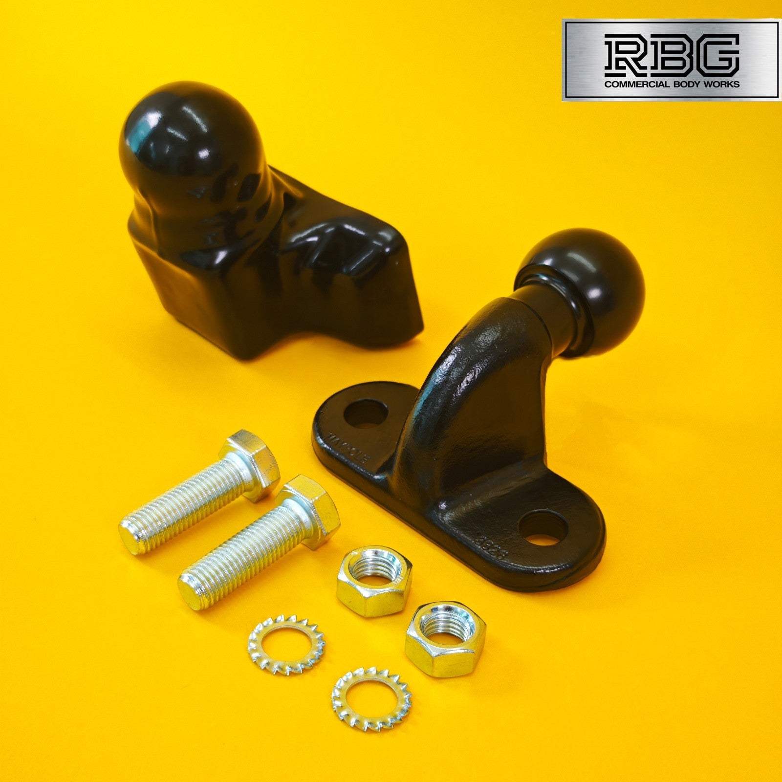 Tow Ball + Cover PVC 50mm Tow Hitch Black Heavy Duty Standard E Approved Caravan