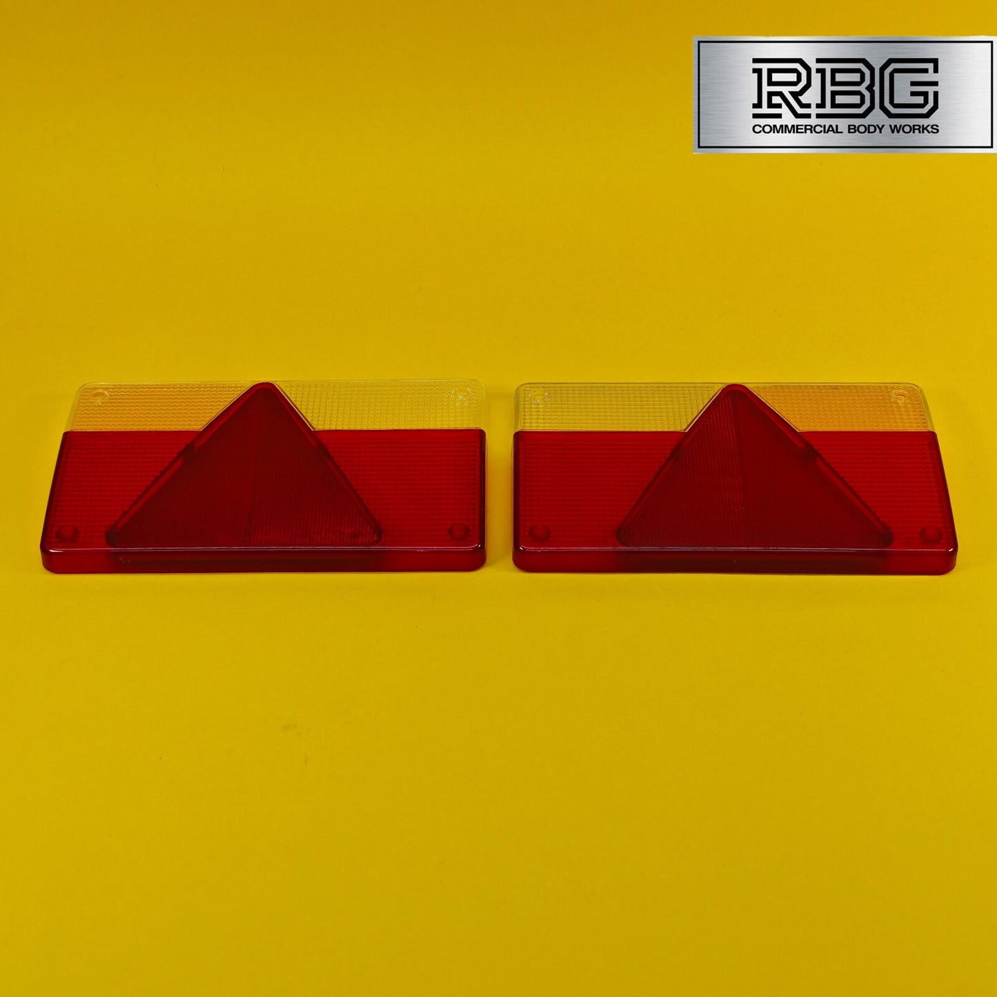 Replacement Lens Rear Light PAIR for AJBA FP80 with Orange Reflector Trailer