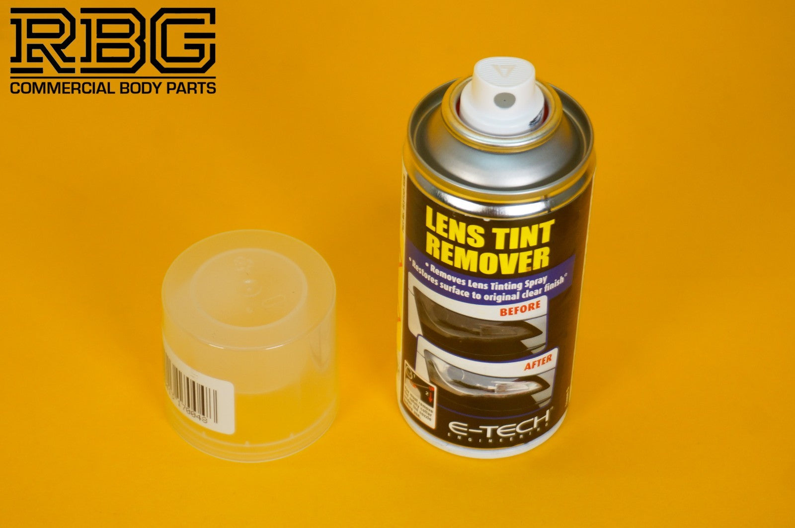 Lens Tint Remover Spray E-TECH 150ml Headlight Lens Glass Plastic Car Motorbike