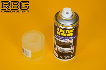 Lens Tint Remover Spray E-TECH 150ml Headlight Lens Glass Plastic Car Motorbike