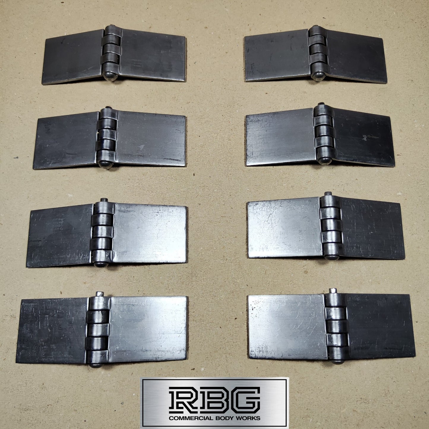 Butt Hinge Weld-on Solid Pressed Drawn Steel Heavy Duty 50x137mm Truck Trailer
