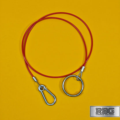 Breakaway Cable Red PVC 1m x 2mm for Trailer Caravan Safety Brake Cable UK