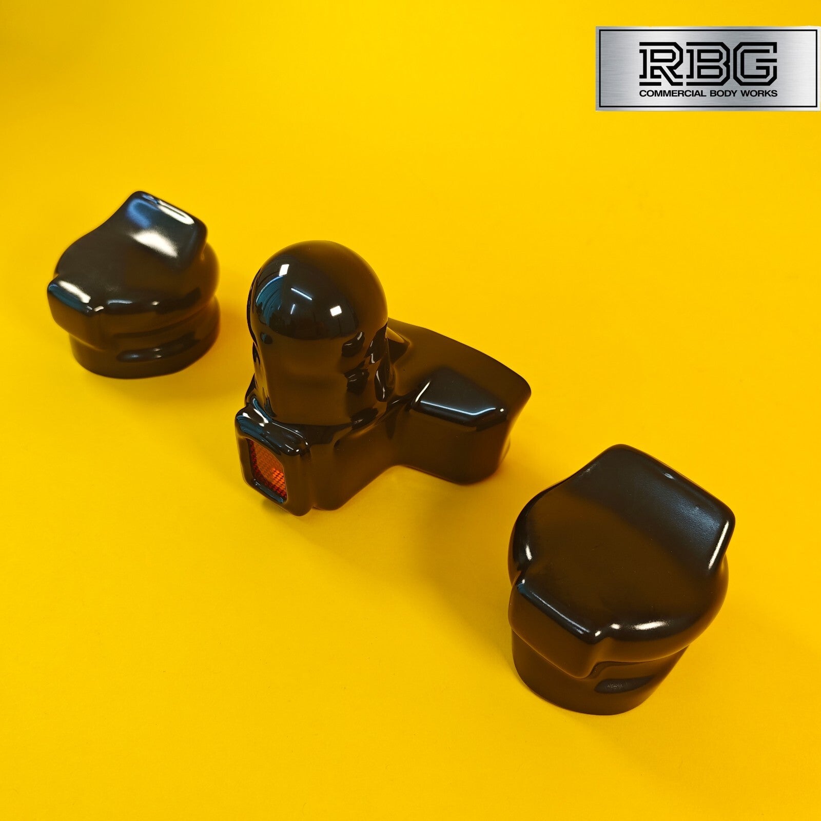 Tow Ball & 2x Socket Cover SET PVC + Reflector for 50mm Tow Ball 7/13 Pin Socket