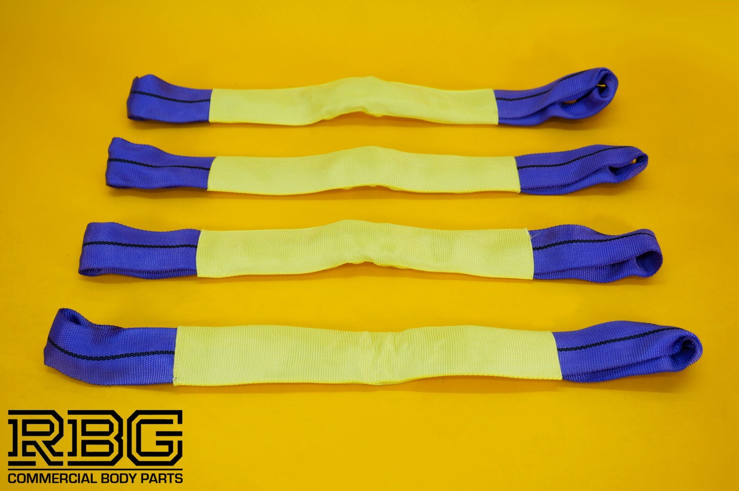 Ratchet Strap Recovery 2Ton Tie Down Alloy Wheel Hi-Vis Blue Lashing SET 4Pcs