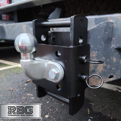 Adjustable Tow Hitch Drop Plate set & 50mm Tow Ball Maypole Trucks Tractors 4x4