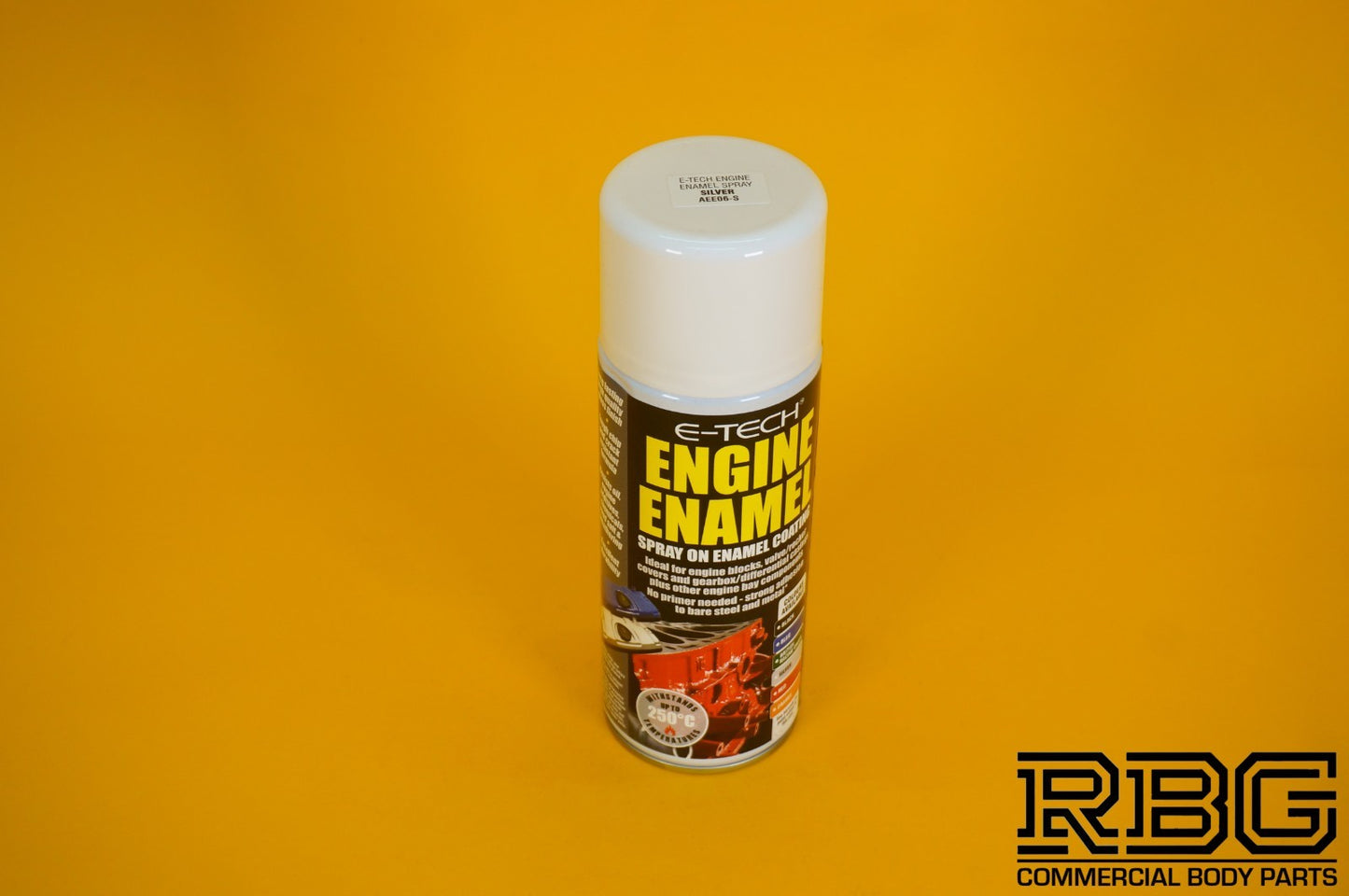 SILVER Engine Enamel Spray Coating 400ml E-TECH Heat Resistant Paint Car Vehicle