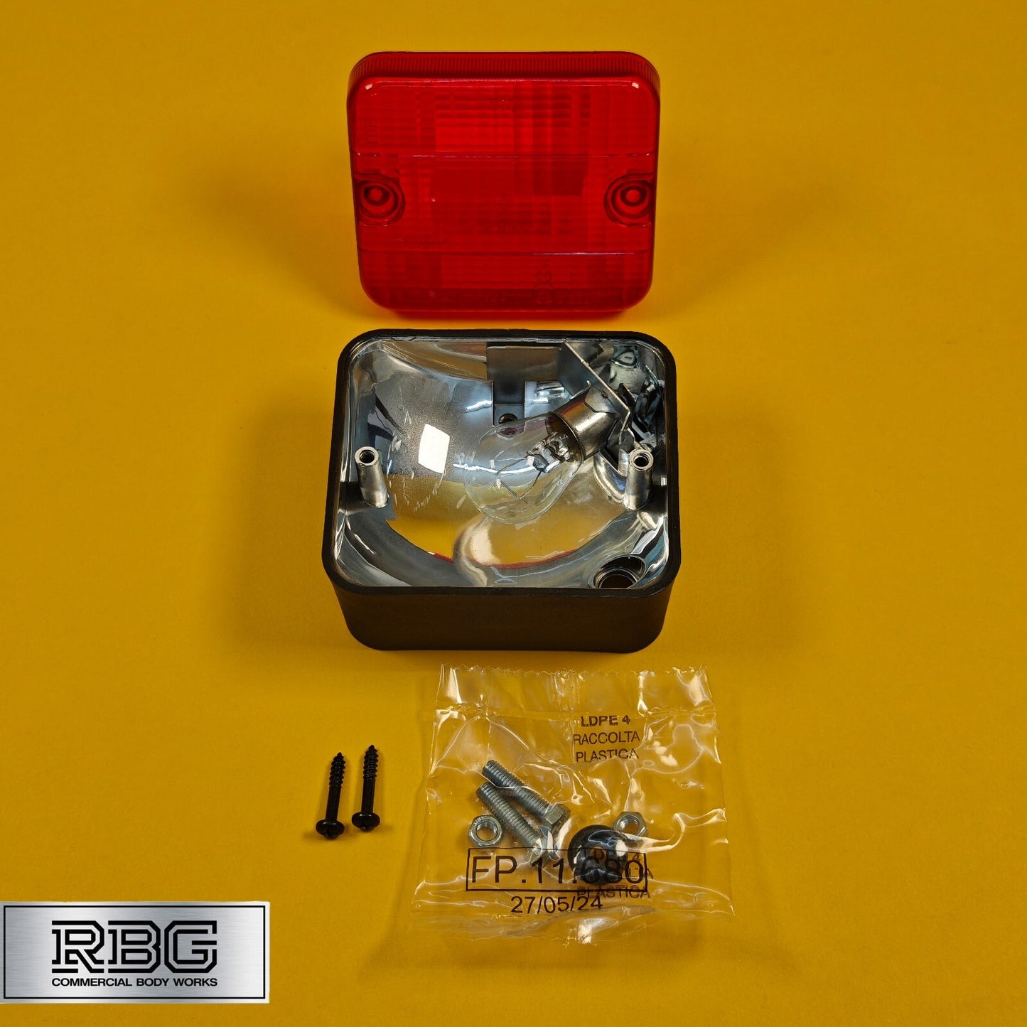 Rear Fog Bulb Light AJBA Red Universal Lamp For Trailer Caravan FR.20.001 Italy