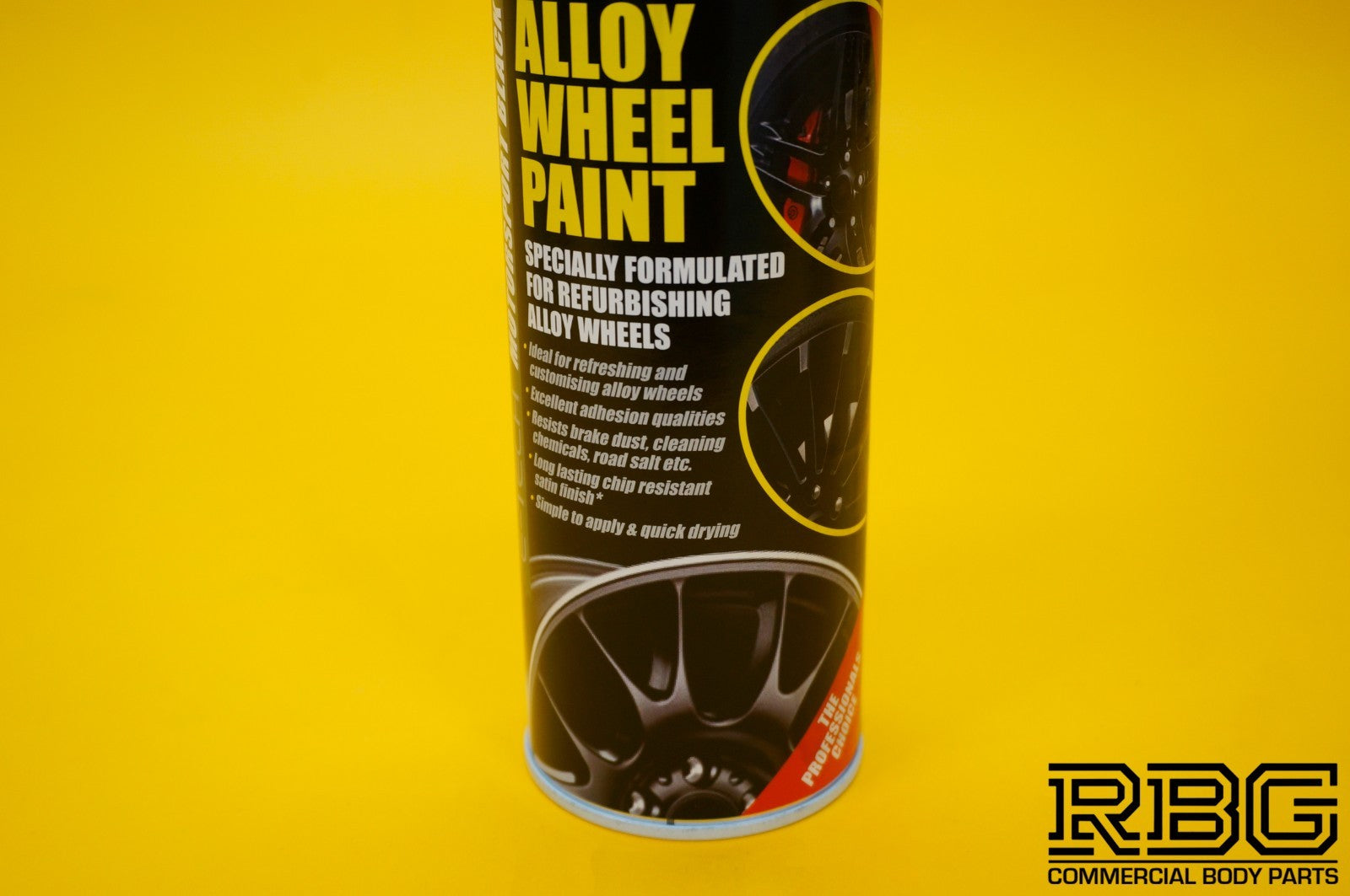 Alloy Wheel Paint MOTORSPORT BLACK 400ml Aerosol Spray Car Refurbishment E-TECH