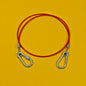 Breakaway Cable Red PVC 1m x 2mm for Trailer Caravan Carabiner Brake Cable UK