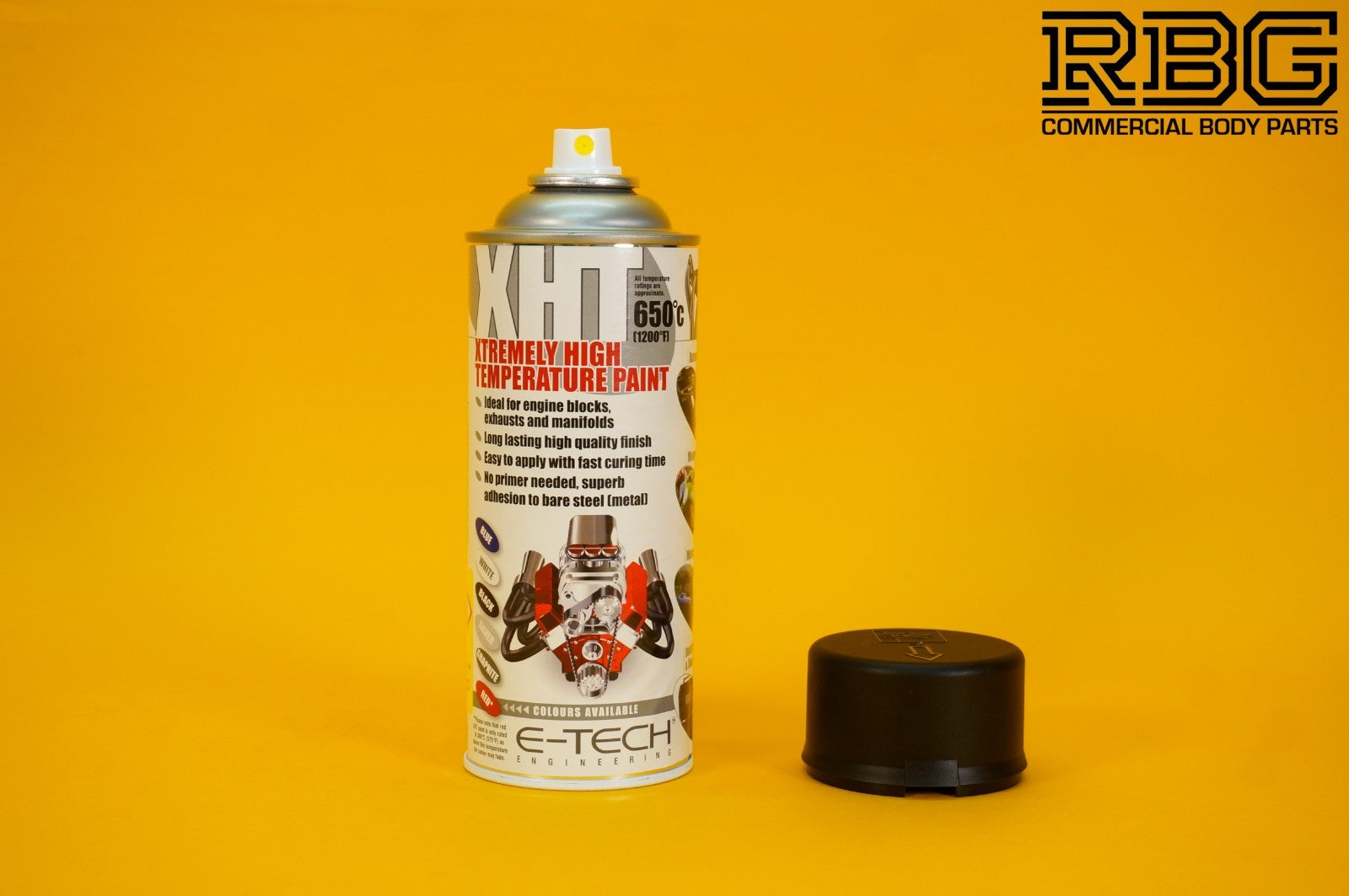 Extremely High Temperature Paint BLACK 400ml E-TECH XHT for Car Engine Exhaust