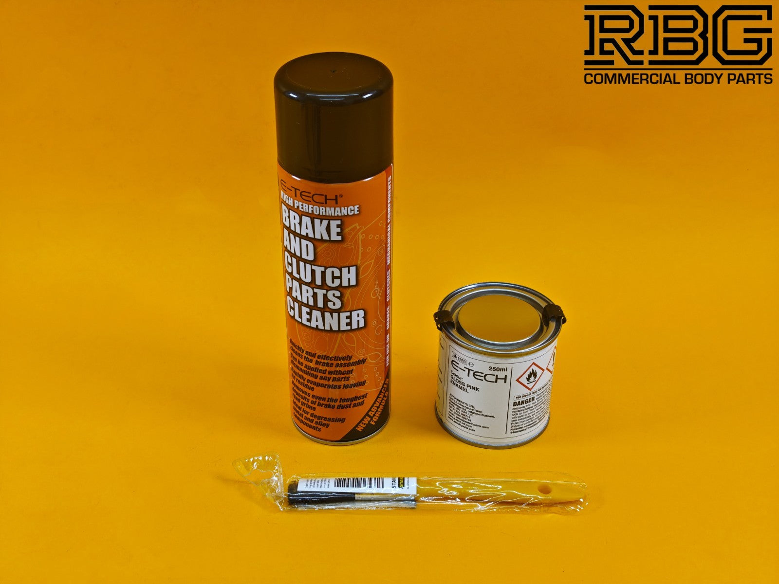 Brake Caliper Paint Kit PINK Paint + Cleaner + Brush E-TECH For Car Vehicle UK