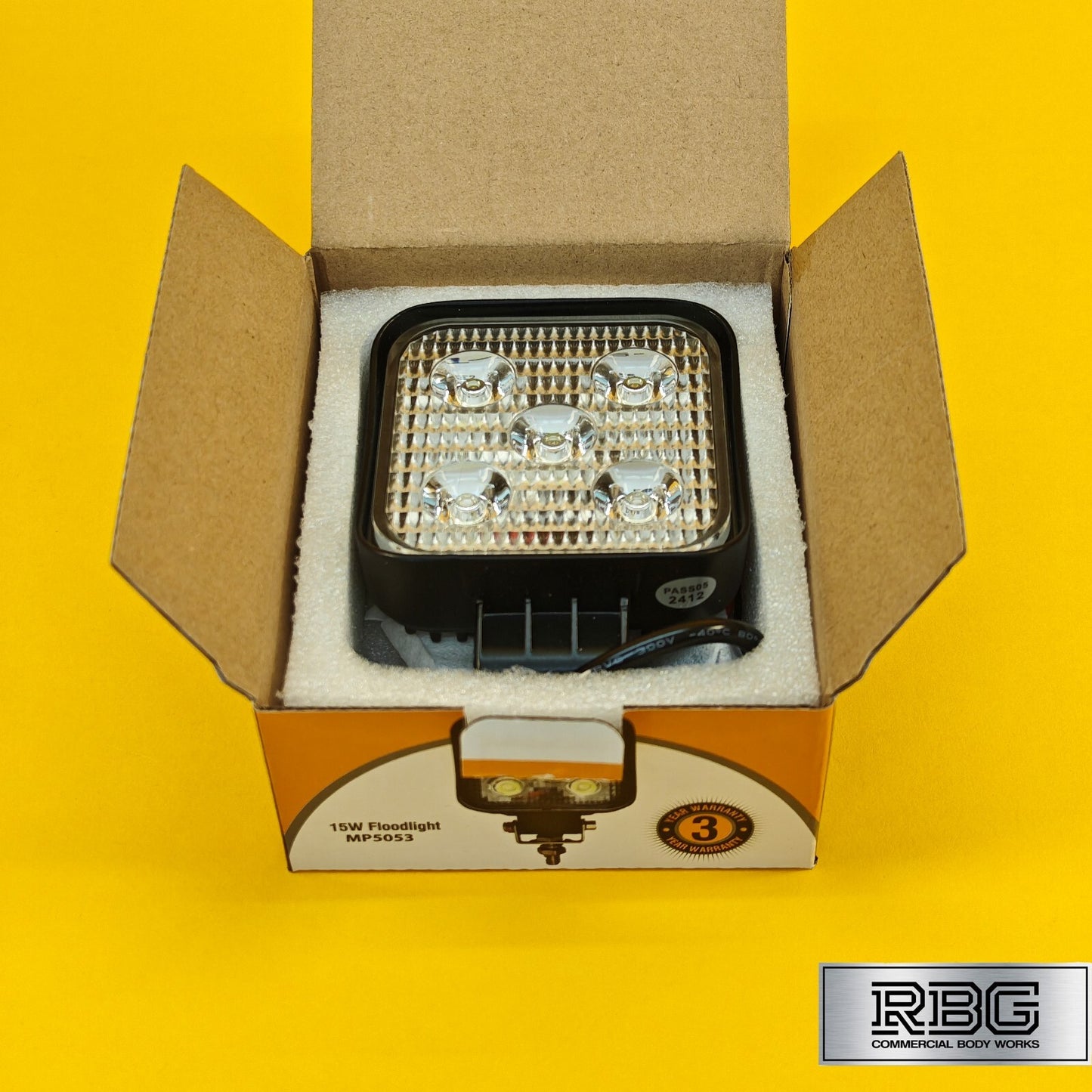 Flood LED Work Lamp Spot Lights 12/24V 15W Waterproof Offroad Car Truck SUV ATV