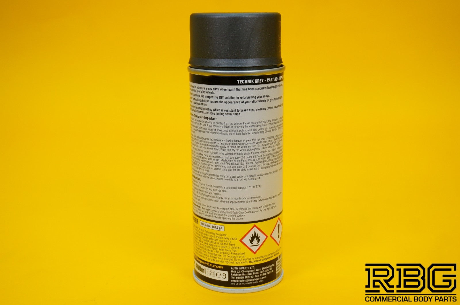 Alloy Wheel Paint TECHNIK GREY 400ml Aerosol Spray Car Refurbishment E-TECH