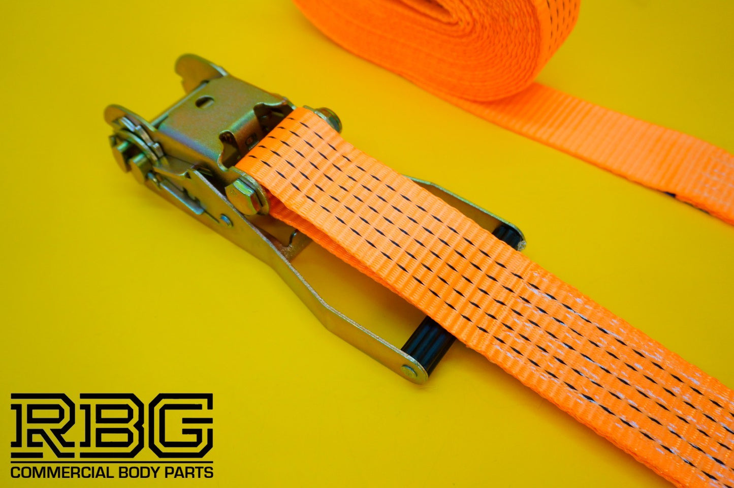 Ratchet Tie Down 50mm Strap 5ton High-Vis Orange 9m Lashing Cargo Recovery