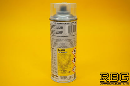 Clear Alloy Wheel Lacquer Spray 400ml Chip Resistant Wheel Refurbishing E-TECH