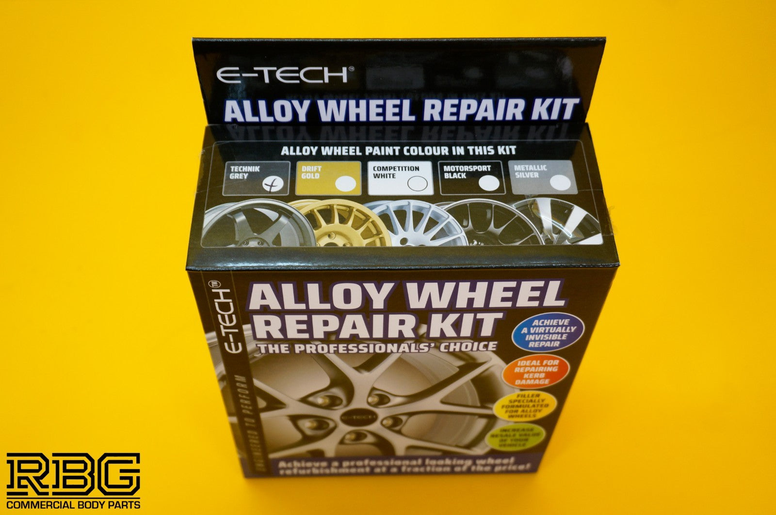 Alloy Wheel Refurbishment Repair Kit GREY Wheel Spray Paint + Lacquer E-TECH