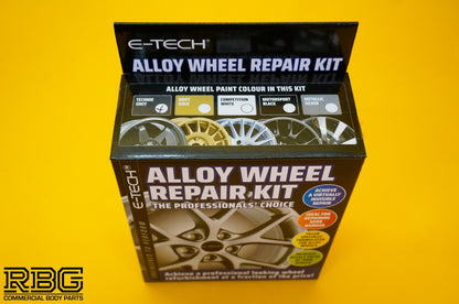 Alloy Wheel Refurbishment Repair Kit GREY Wheel Spray Paint + Lacquer E-TECH
