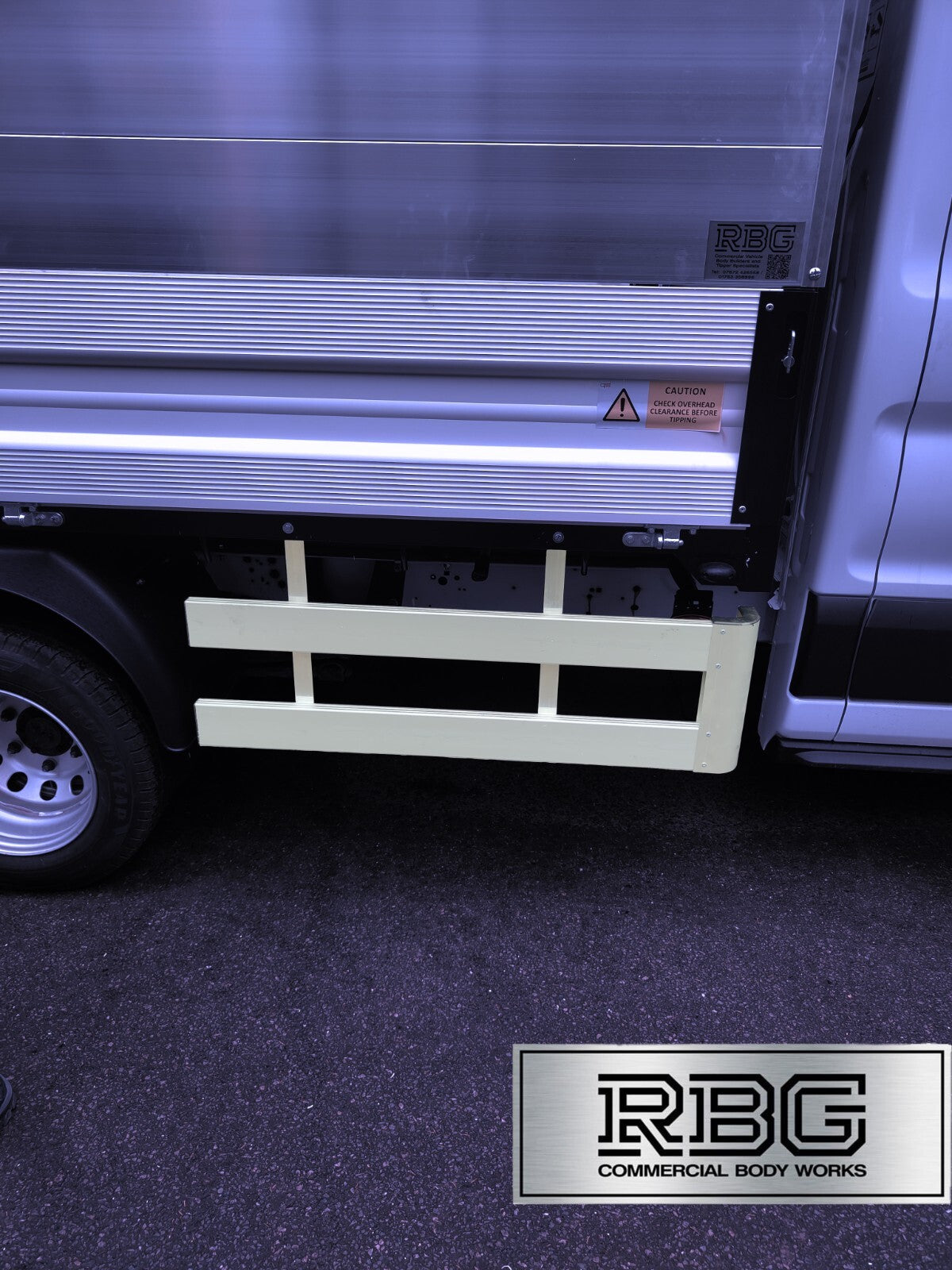 Ford Transit double cab crash rails. Side guards with corner pillars.