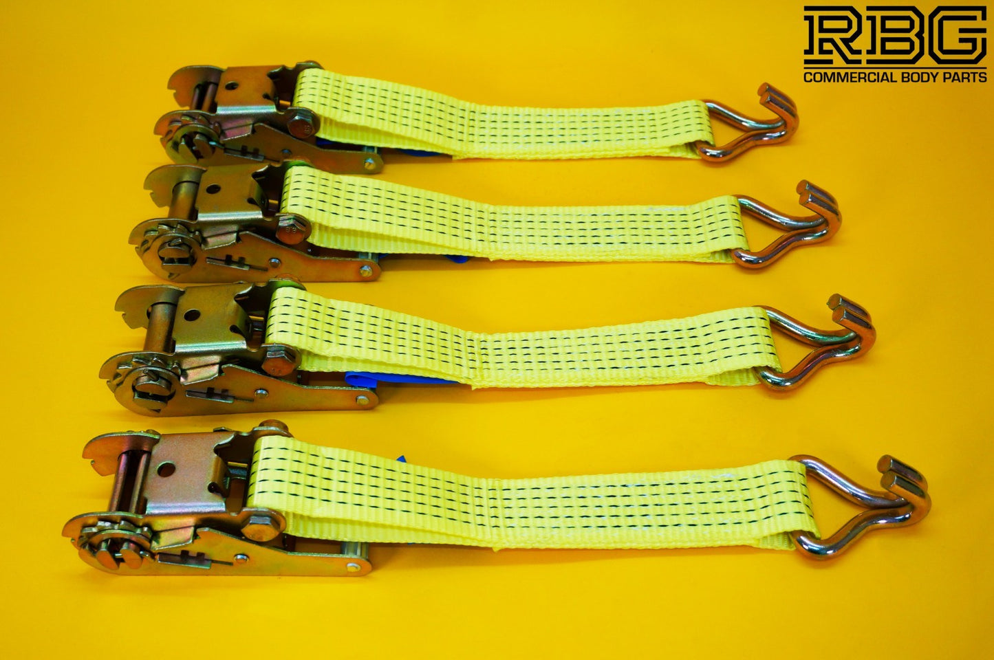 Recovery Ratchet Strap 4Pc SET 4m Over Wheel 5T + Winching Assistance Strap 1.5m
