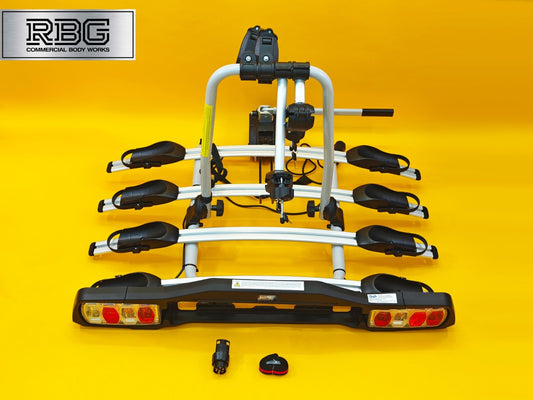 Cycle Carrier 4 Bikes Towball Mounted 60kg Car Rear Tow Bar Ball Tilting Rack UK