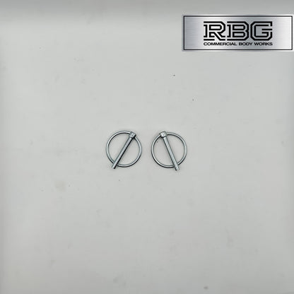 2x Lynch Pins Ø6 x 45mm Zinc Plated Steel Linch Pins Trailer, Tractor, Truck