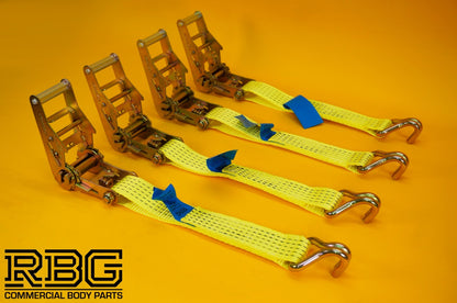 Winching Assistance Strap + 4x Over Wheel Ratchet Strap 5t + Axle Recovery Strap