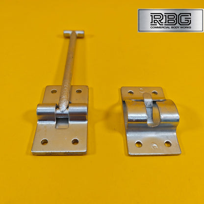 Door Retainer 155mm Hook & Catch Plate Horsebox Trailer Truck Caravan Barn 1Pc