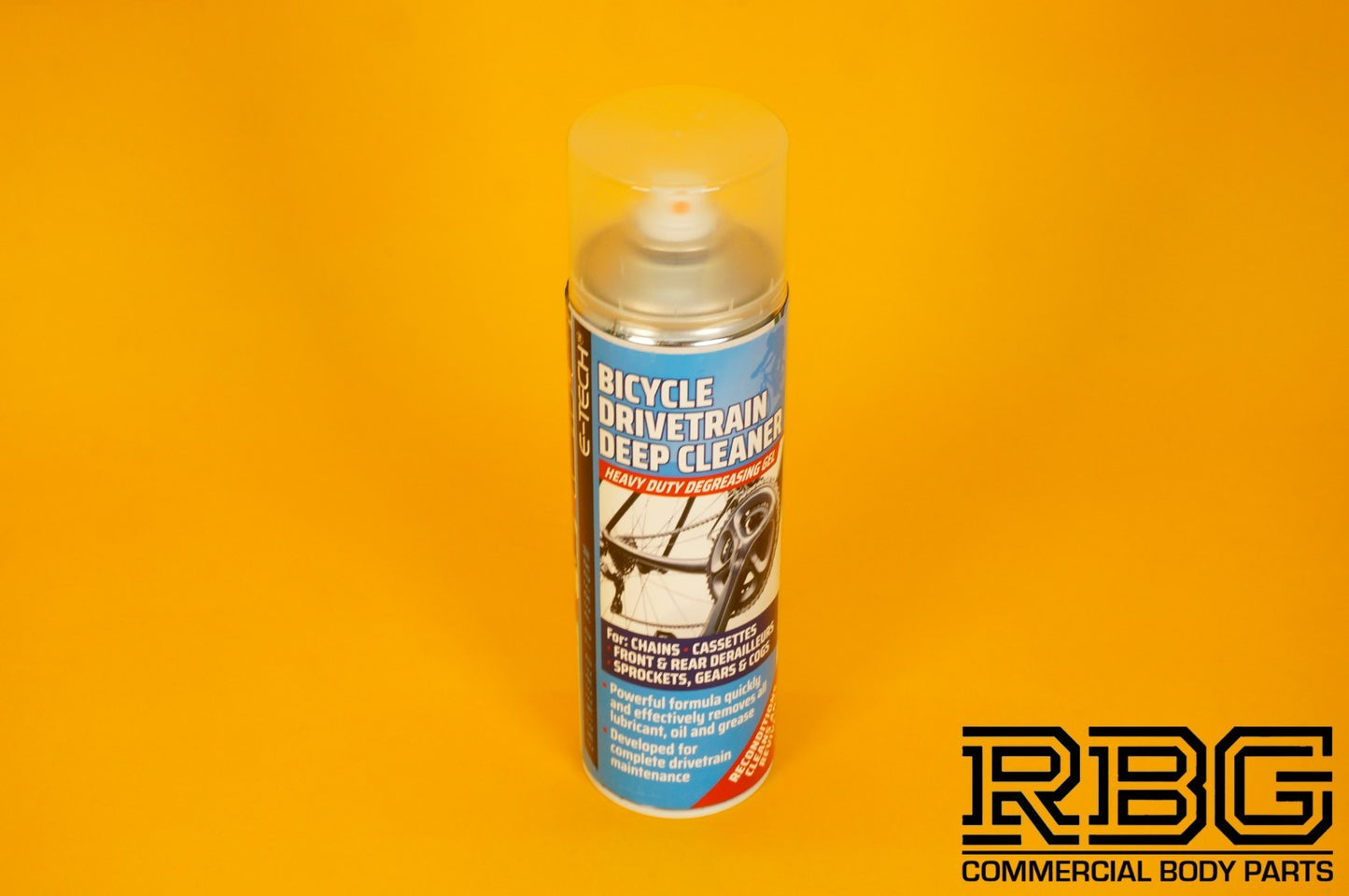 Bicycle Chain Drivetrain Cleaner E-TECH 500ml Bike Deep Fast-Acting Gel Cleaner
