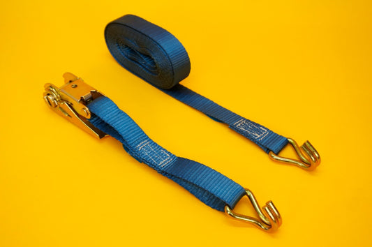 Ratchet Strap Tie Down 1500kg High-Vis Blue 5m 25mm Lashing Cargo Recovery