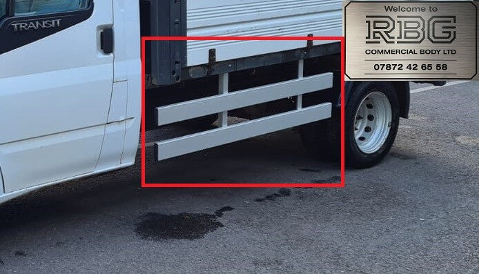 Ford Transit single cab crash rails. Side guards without corner pillars.