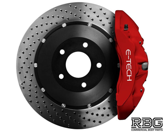 Brake Caliper Paint Kit MATT RED Paint + Cleaner + Brush E-TECH For Car Vehicle