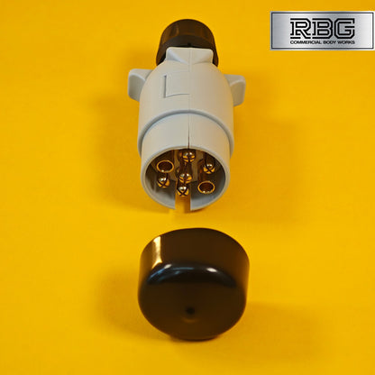 Plastic Plug + Cover SET 7 Pin 12S Type for Towing Trailer Caravan Horsebox PVC
