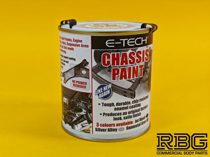 Chassis Paint SILVER ALLOY Brush On Chip Resistant Car Van Trailer 500ML E-TECH