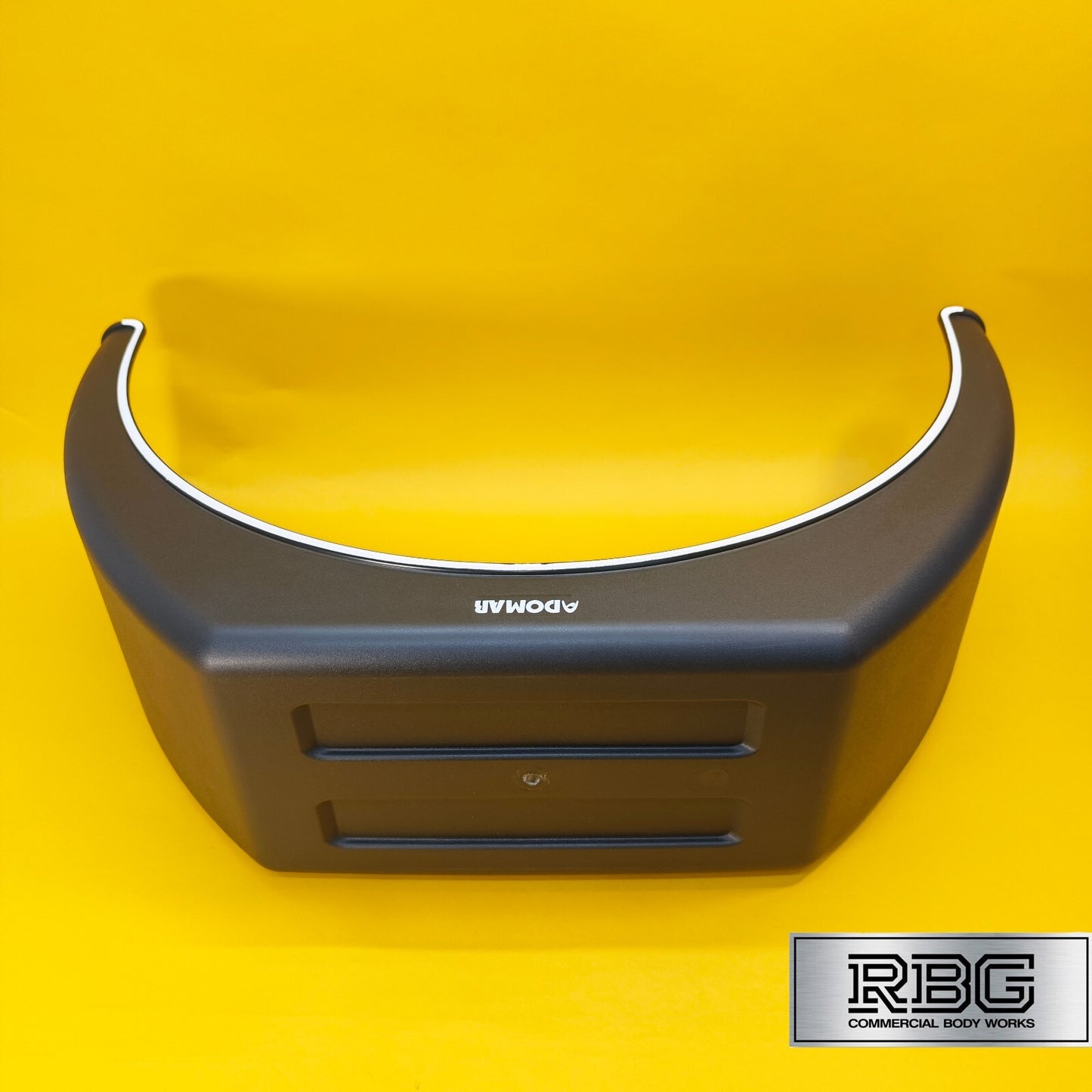 Single Wheel Mudguard Flat Top Plastic 880 x 260mm Black Mud Flap Domar Truck UK