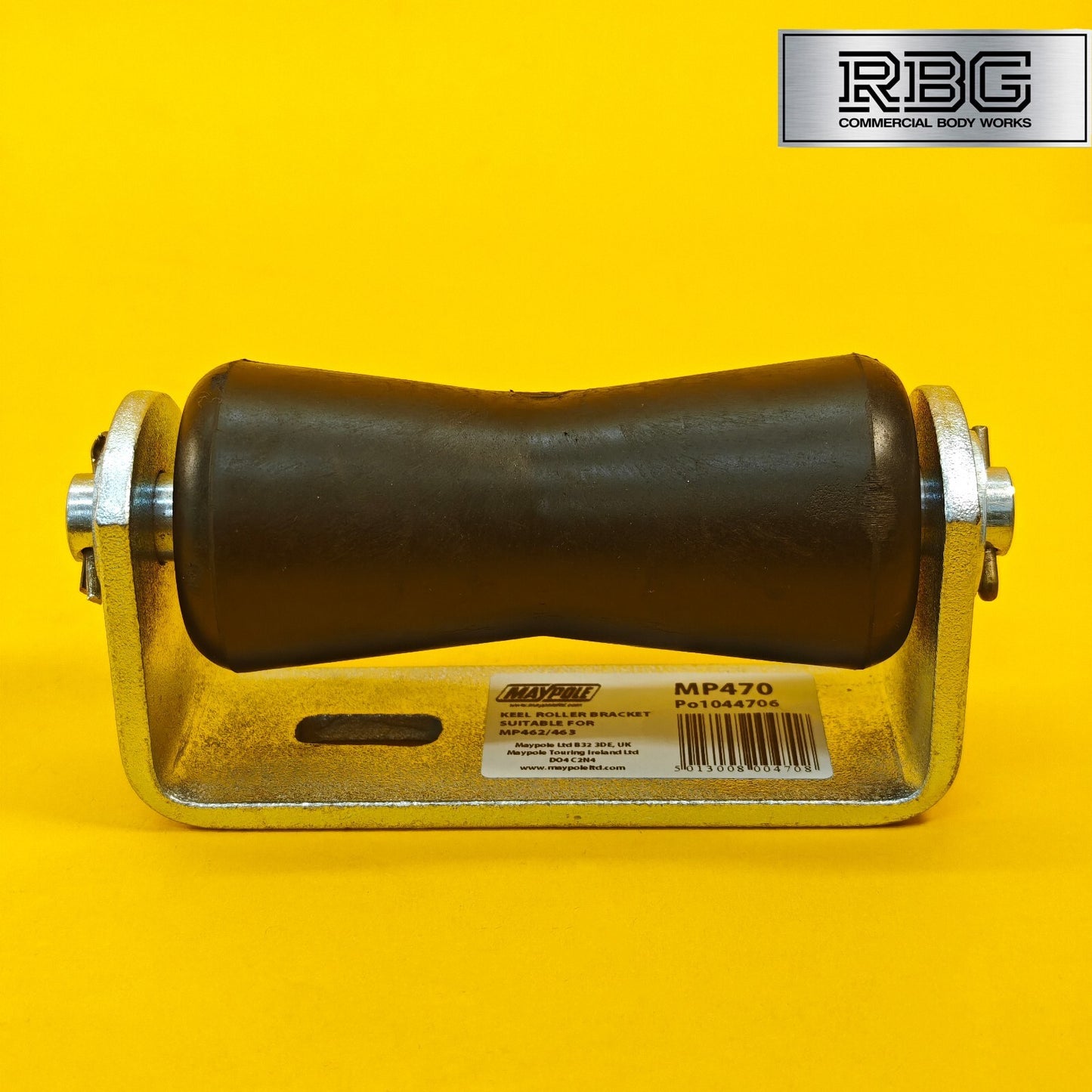 Keel Roller + Bracket 16mm Bore for Boat Trailers Non-Marking Polyurethane UK
