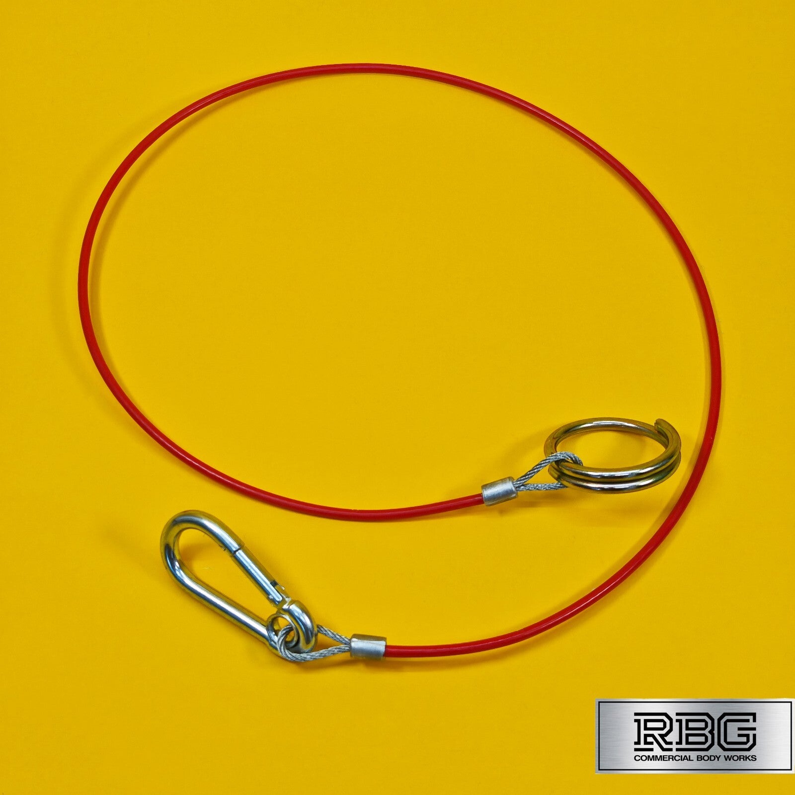 Breakaway Cable Red PVC 1m x 3mm for Trailer Caravan Safety Brake Cable UK