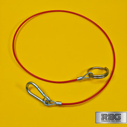 Breakaway Cable Red PVC 1m x 3mm for Trailer Caravan Safety Brake Cable UK