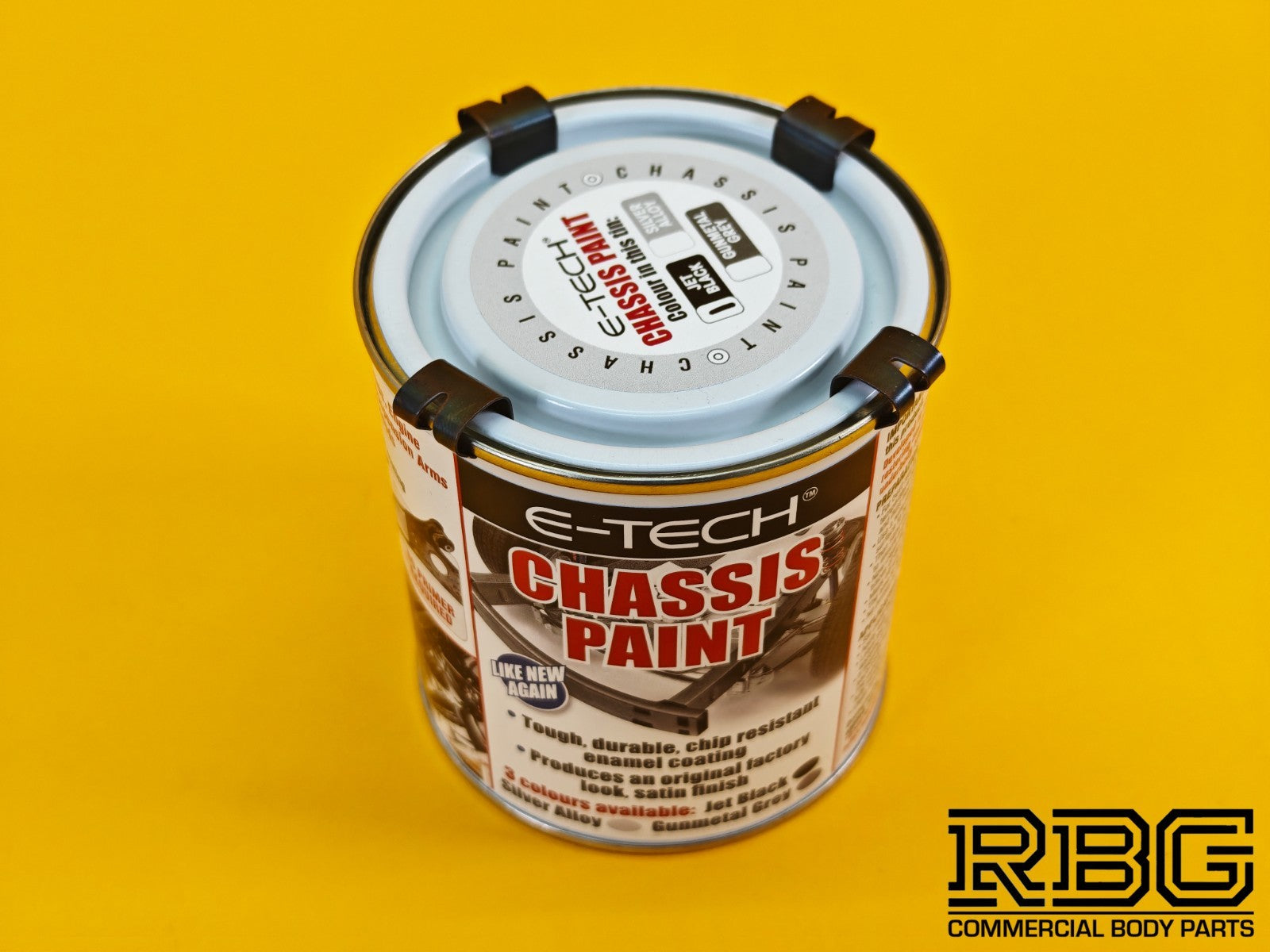 Chassis Paint JET BLACK Brush On Chip Resistant Car Van Trailer 500ML E-Tech UK