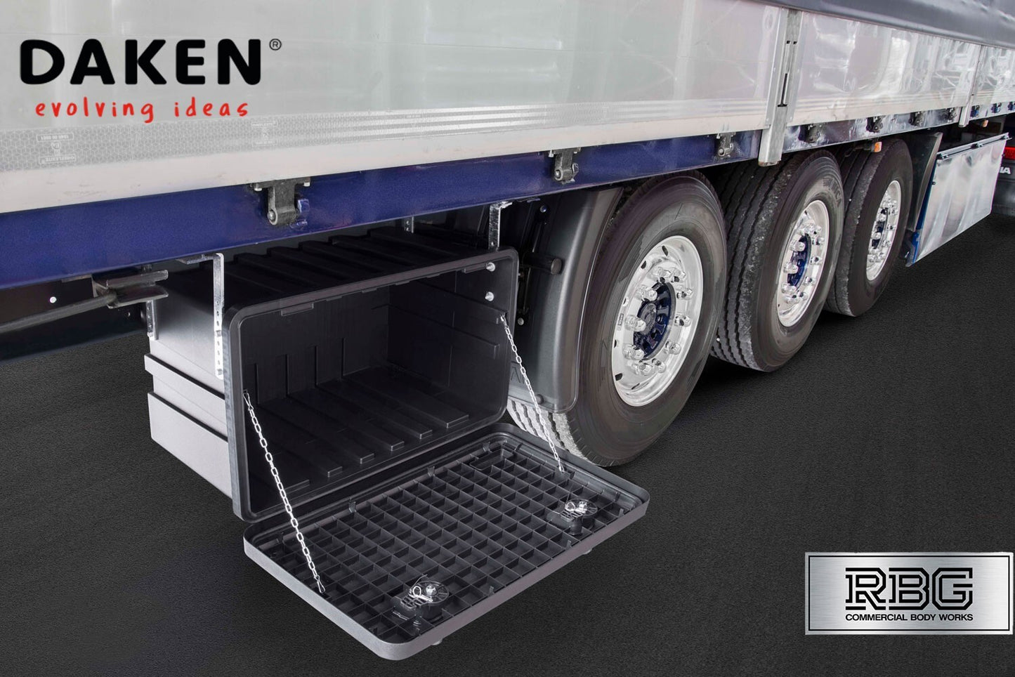 DAKEN Toolbox JUST 900 x 367 x 450 Lorry Side Locker Truck Storage Box Tool Box