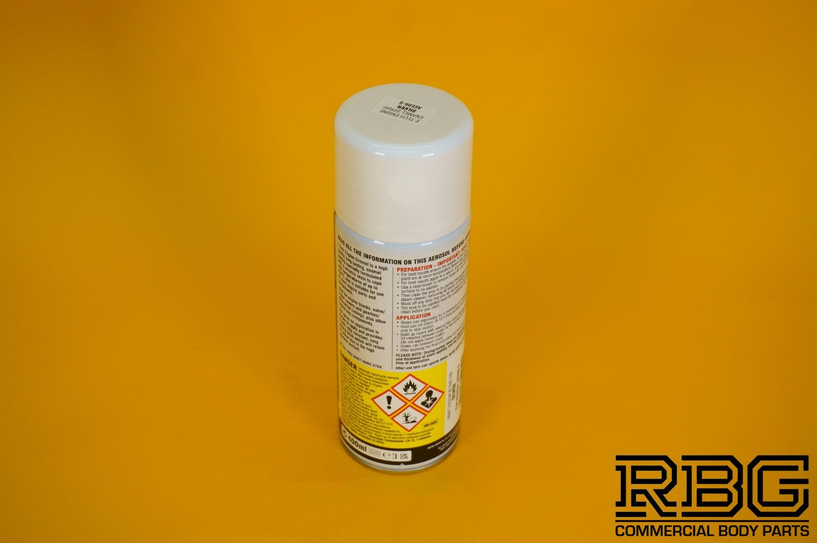 SILVER Engine Enamel Spray Coating 400ml E-TECH Heat Resistant Paint Car Vehicle