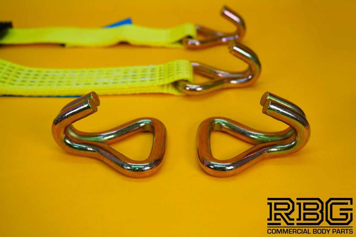 4x Tie Down Ratchet Strap 5T 4mx50mm Over Wheel + Axle Recovery Strap 1mx50mm