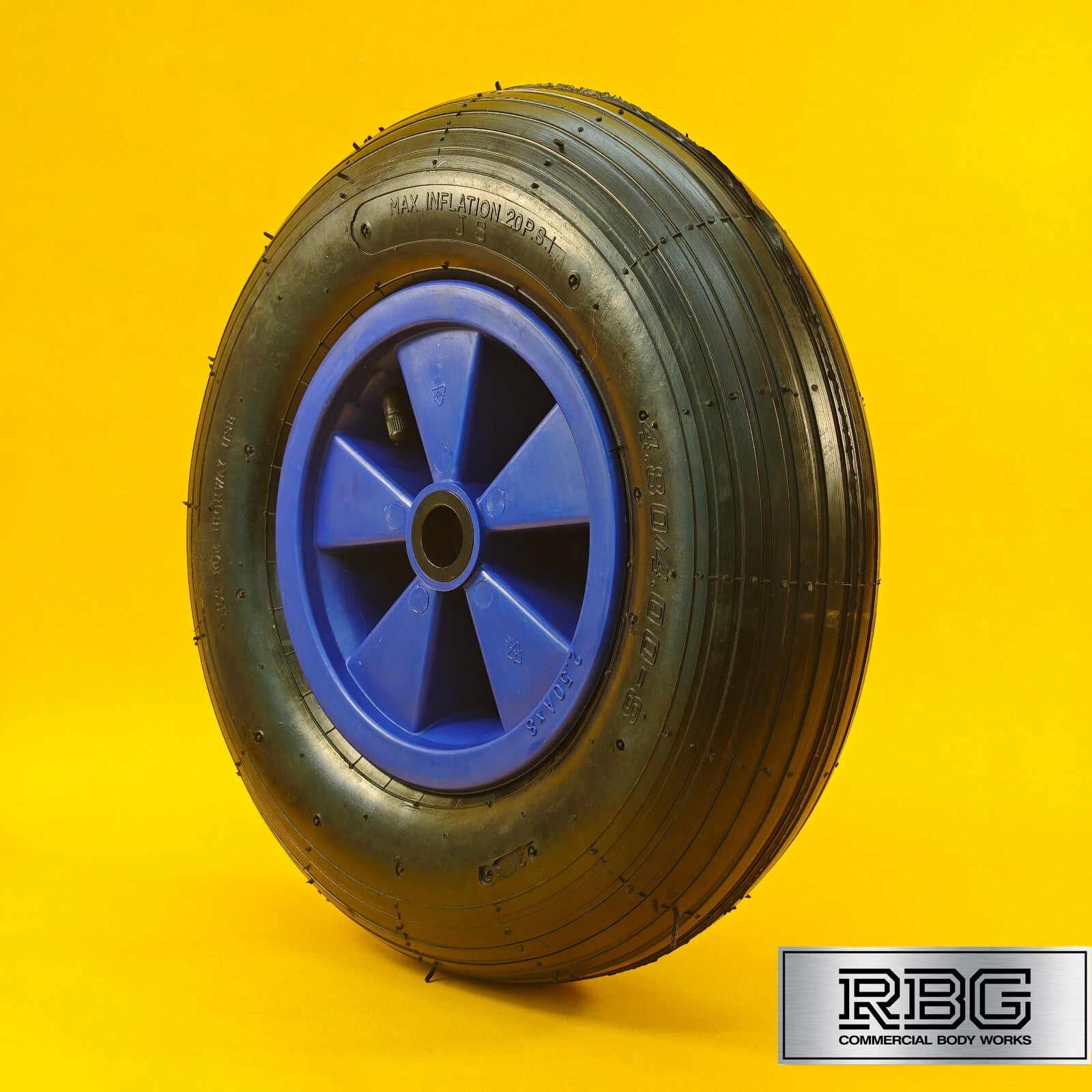 Launch Trolley Wheel 15″ 385mm Pneumatic for Trolleys, Boat Trailers Dinghy UK
