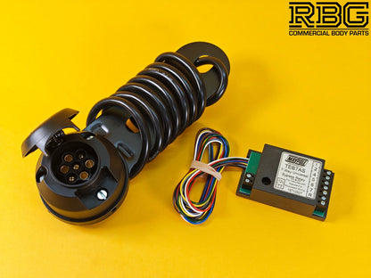 7 Way Bypass Relay + Socket Assembly 12N 7 Pin 1.5m Wire Towing Trailer Caravan