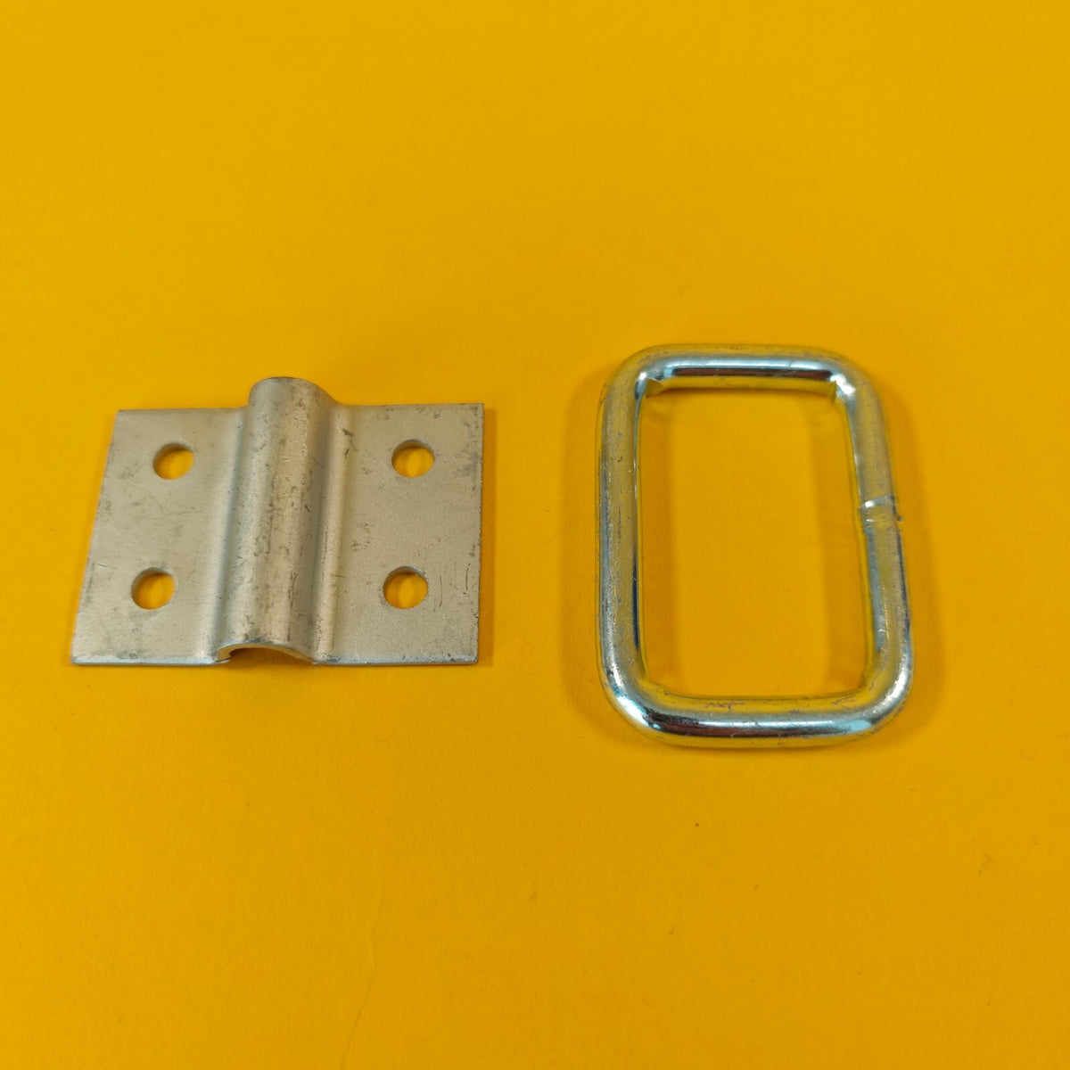 2x Square Lashing Ring & Cleat Zinc Plated for Trailer Caravan Horsebox Truck
