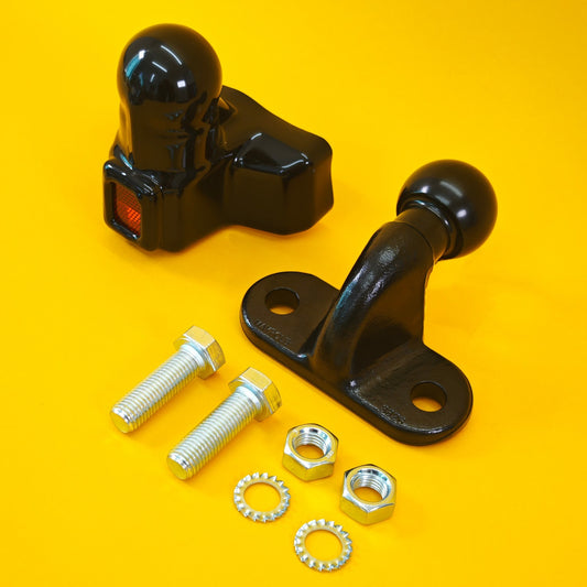Tow Ball + Cover PVC With Reflector 50mm Tow Hitch Black Heavy Duty Caravan UK