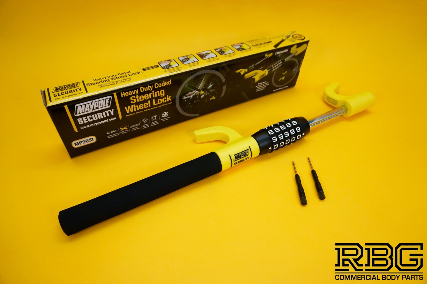 Universal Steering Wheel Lock 5-Digit Combination Heavy Duty Anti Theft Security