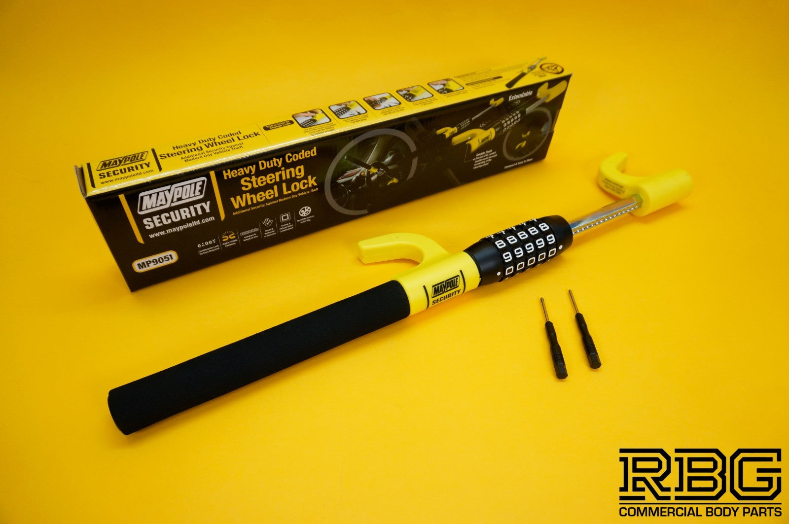 Universal Steering Wheel Lock 5-Digit Combination Heavy Duty Anti Theft Security
